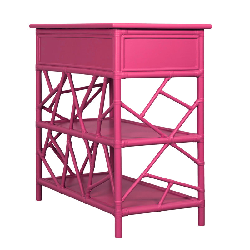End Table with Storage, Hot Pink