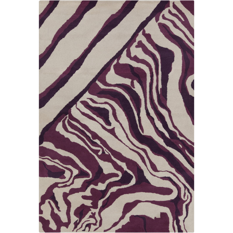 Tapis mauve touffeté à la main Ailey, 8' x 10'