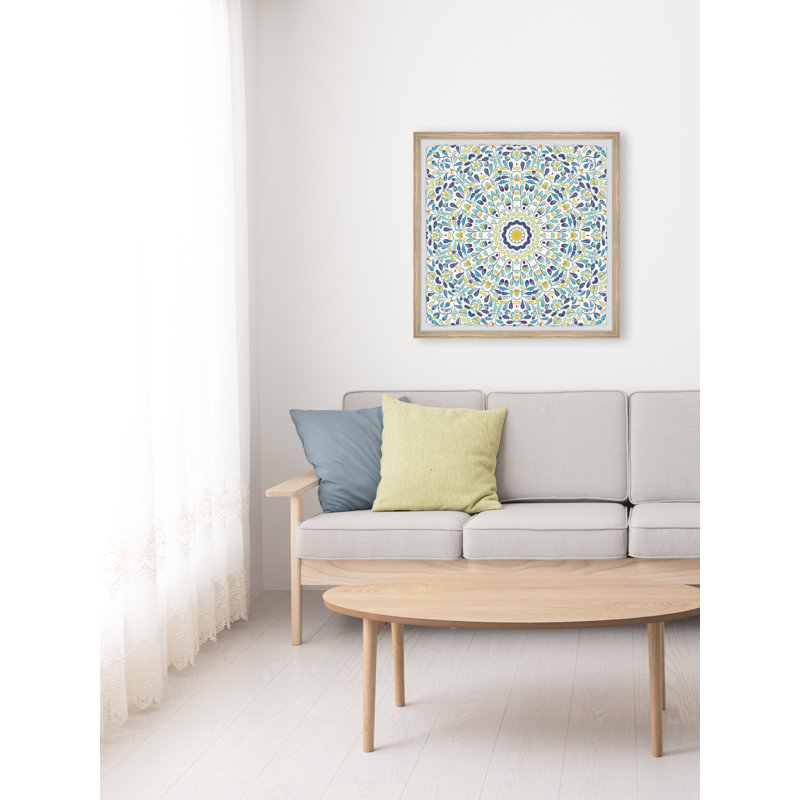 Leaf Circle - Single Picture Frame Painting, 81cm H x 81cm W x 3.81cm D