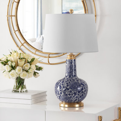 Lampe de table bleue 25,5 "Schley