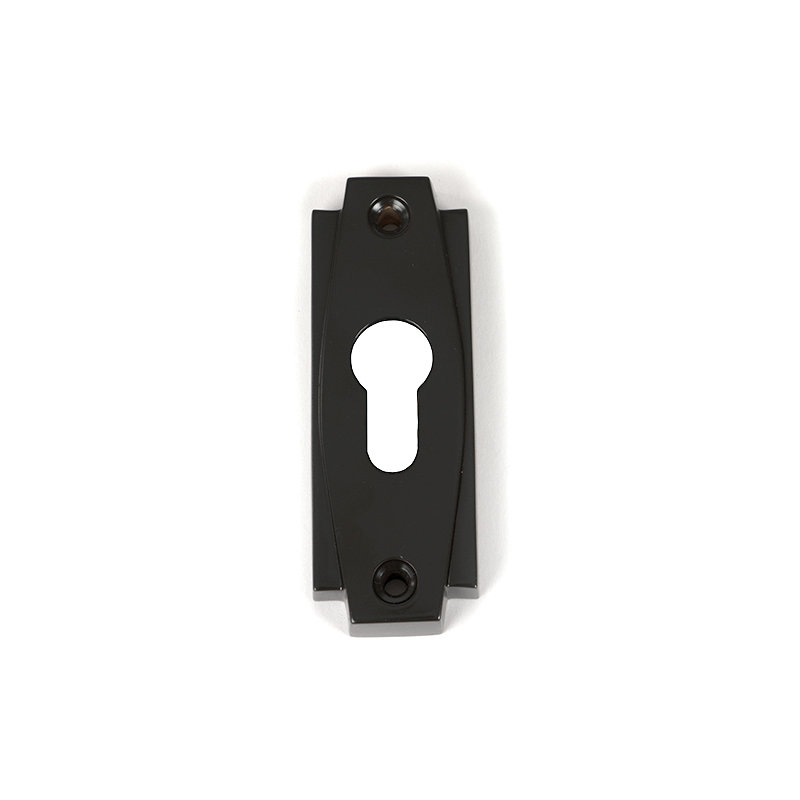 Art Deco Bronze Euro Escutcheon, Aged Bronze