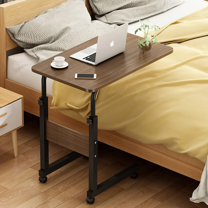 Adjustable Metal Base Writing Desk, Wood/Black