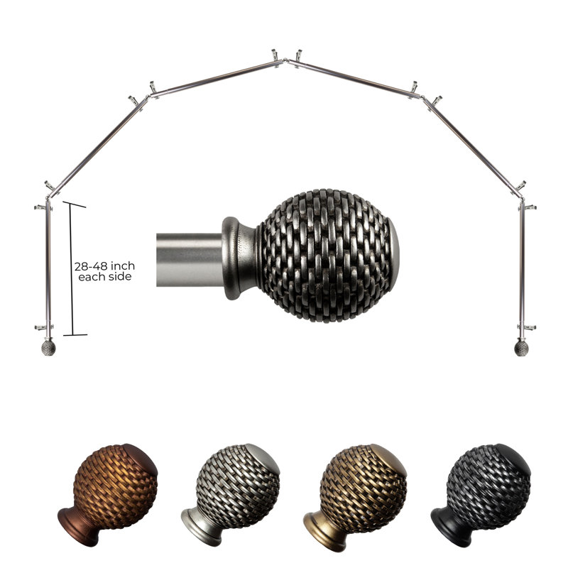 28.00'' to 48.00'' 0.81'', Satin Nickel, 28" - 48" (each side)