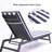 75" Chaise Lounge Cushion , Blue Striped, To And Fading, Sponge Filled, Removable Zipper Covers, With Seat Straps For 74.4"L X 21.92"W 2.68"H Cushions, , Adjustable-339599264