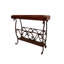 Luxurious Natural Mesquite And Wrought Iron Magazine Table