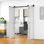 Ensemble de quincaillerie standard pour porte de grange double pliante (porte non incluse), support fixé au sommet