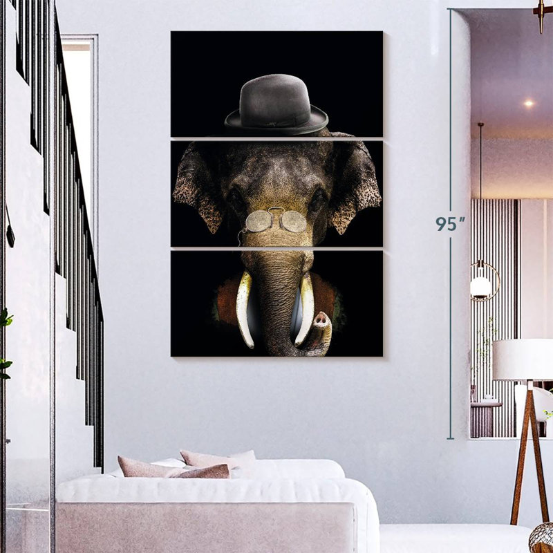Classy Elephant, 74" H x 48" W