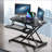 32 Inch Desk Converter, Height Adjustable Sit To Stand Riser, Dual Monitor And Laptop Workstation With Wide Keyboard Tray-179468742