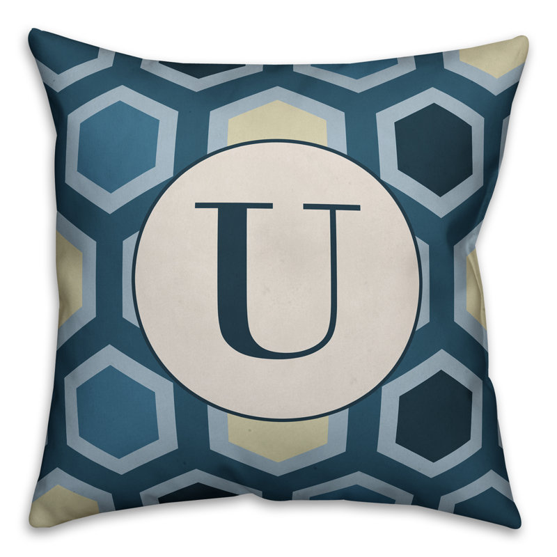 Geometric Reversible Throw Pillow, U