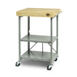 Solid Wood Top Kitchen Cart