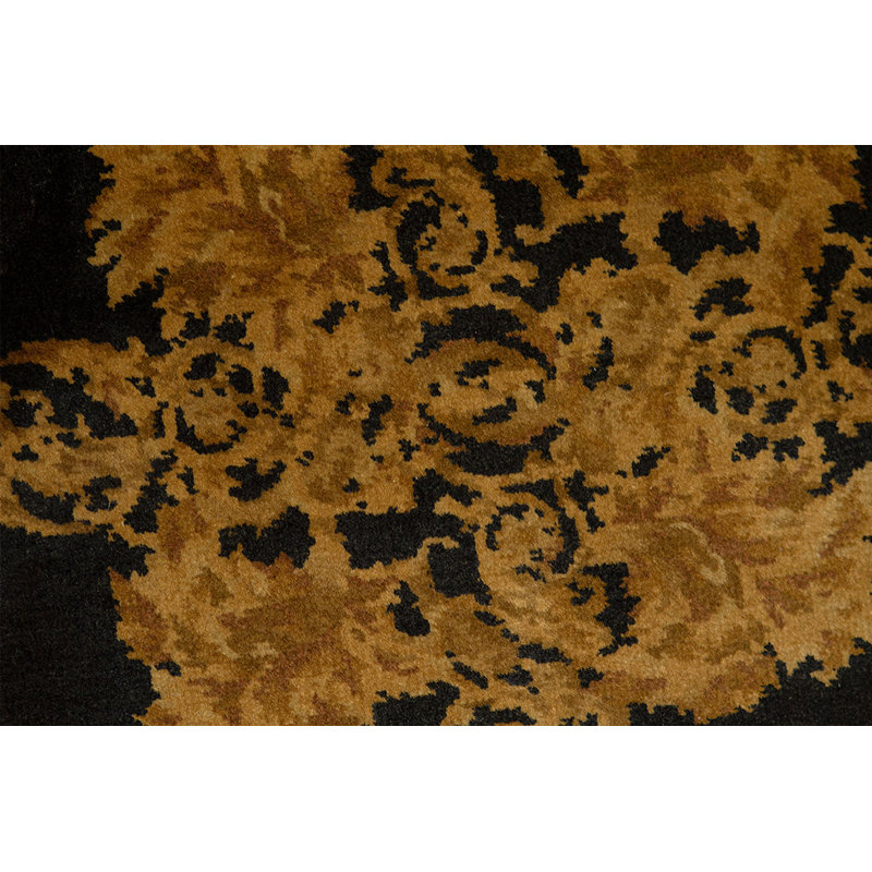 Hand-Knotted High-Quality Black Area Rug