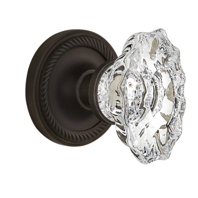 Rosette en corde avec poignée de porte de château