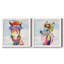 «Groovy Horse And Sky», ensemble de 2 peintures sur toile encadrées-420614938-420614950