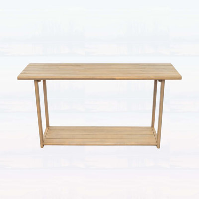 Rectangular Console Table with Versatile Storage for Indoor and Outdoor Use
