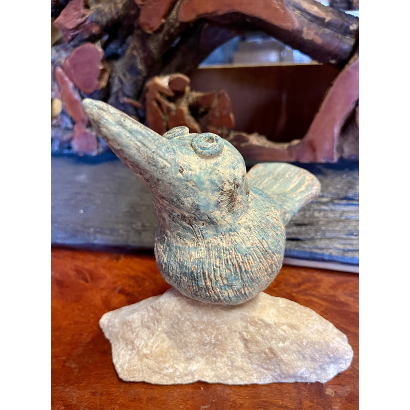 Oiseau sculpté à la main, Gris