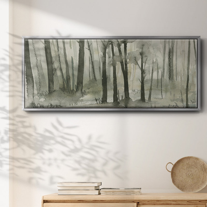 Into the Woods I- Framed Canvas, 8" H x 20" W