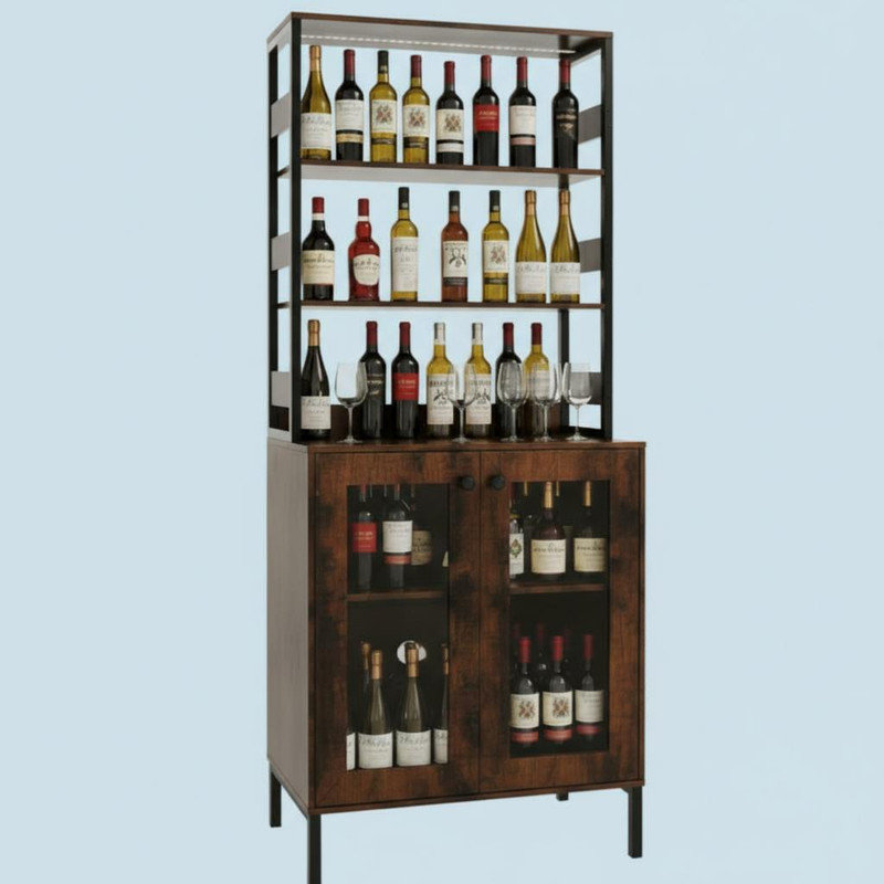 68.3cm Wine Bottle Rack, Brown