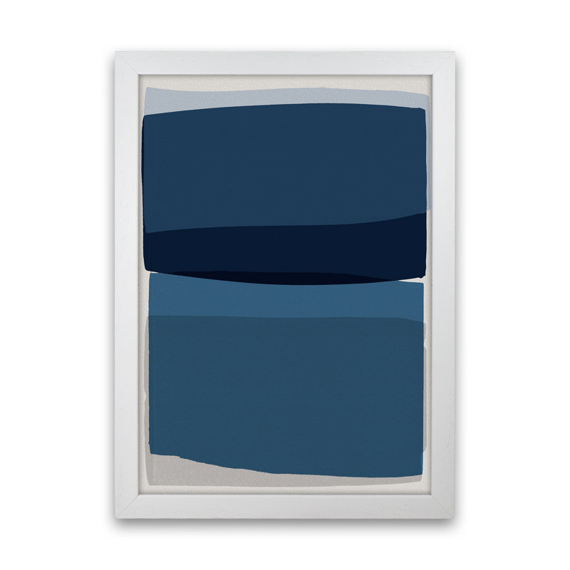 Modern Blue by Orara - Print, 42cm H x 29.7cm W x 3cm D, White Framed