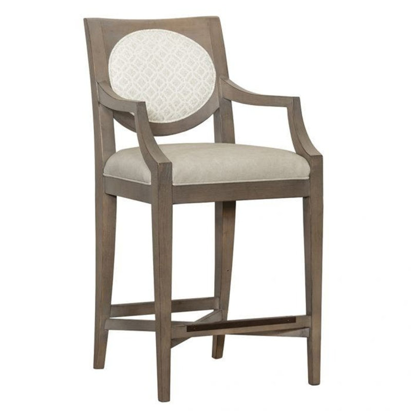 Tabouret de comptoir de 26,5 po Rocco, Espresso, Paille 3162