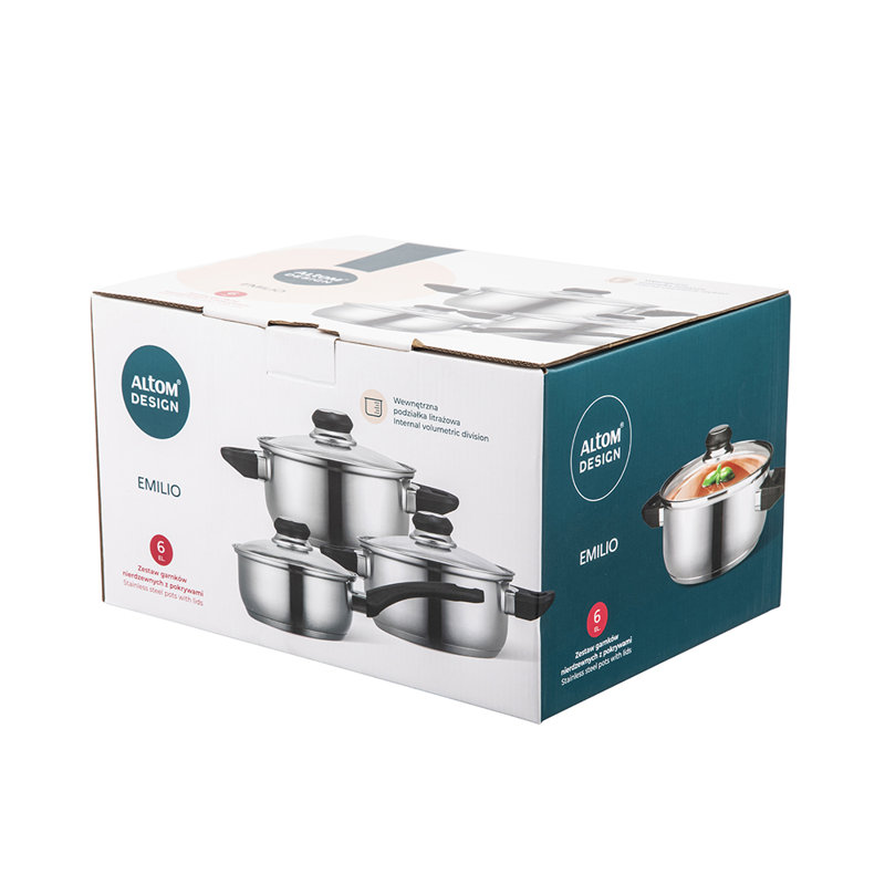 6 - Piece Stainless Steel Cookware Set