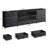 71"w Modern Tv Stand With 14 Drawers, Led Lighting & Built-in Power Outlets For 65/75/80 Inch Tvs, Fabric Storage Dresser With Mesh Door Compartments-690396423