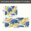Tapis de cuisine antidérapant 2 pièces citron et bleu Hortensia