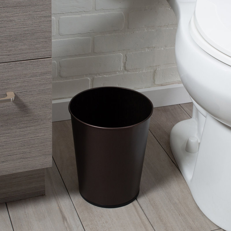 Bronze Stainless Steel Compact Waste Basket