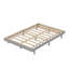 Base de lit flottante en bois pleine grandeur classique, lit plateforme à profil bas avec support de lattes robustes, pas de tête de lit, pas de sommier nécessaire, assemblage facile (gris, double)-2002451302-2002451299