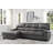 Webster 114" Modern & Contemporary Sectional with Pull-out Bed - Microfiber Sectional, Integrated Pull-Out Sleeper Bed, Chaise with Hidden Storage-1233112405