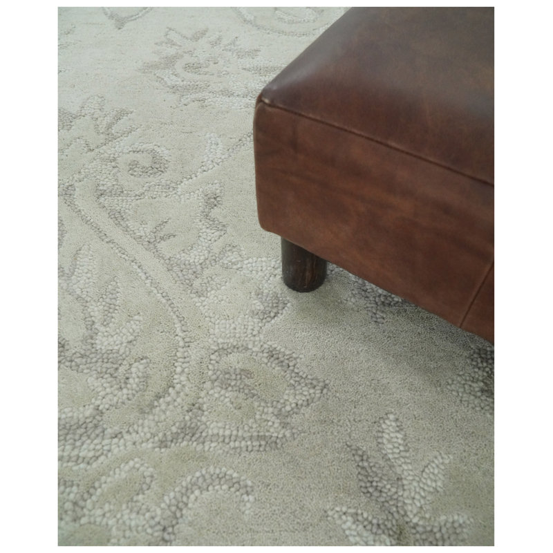 Wool Damask Indoor Rug