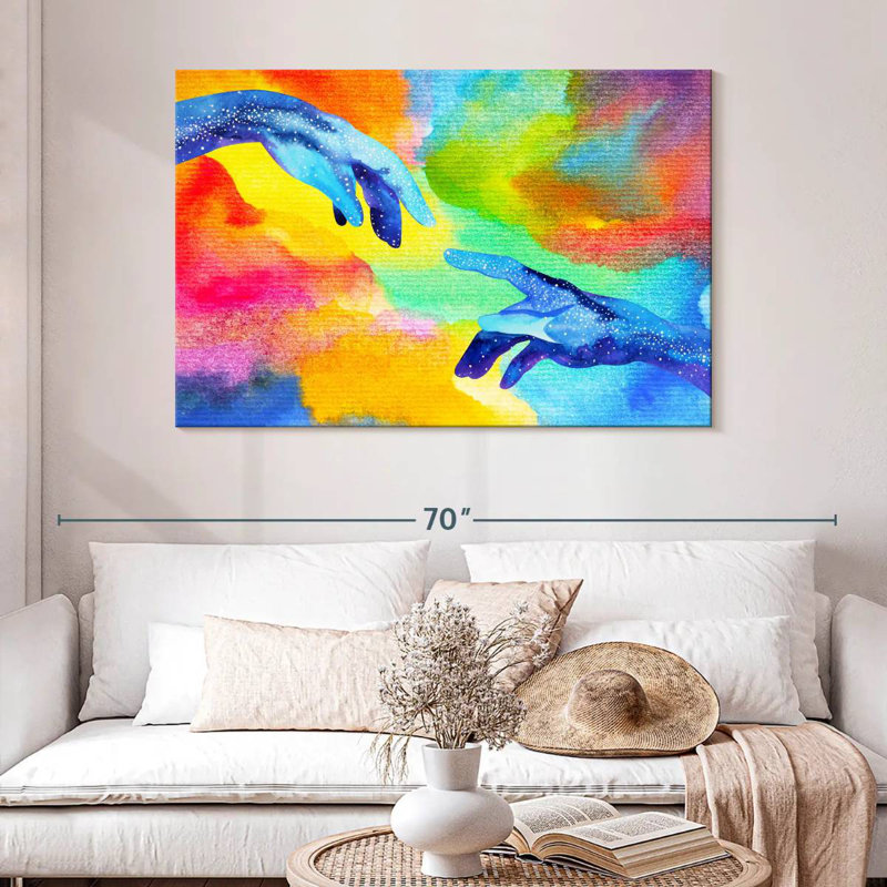 Keiraleigh Abstract Creation Hands, 32" H x 48" W