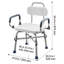 Swivel Shower Chair with Arms and Back, 500 lbs Heavy Duty Bench Seat for Inside Shower Stall and Bathtub, Height Adjustable Bathroom Bath Tub Seat for Adults, Seniors, Elderly and Disabled
