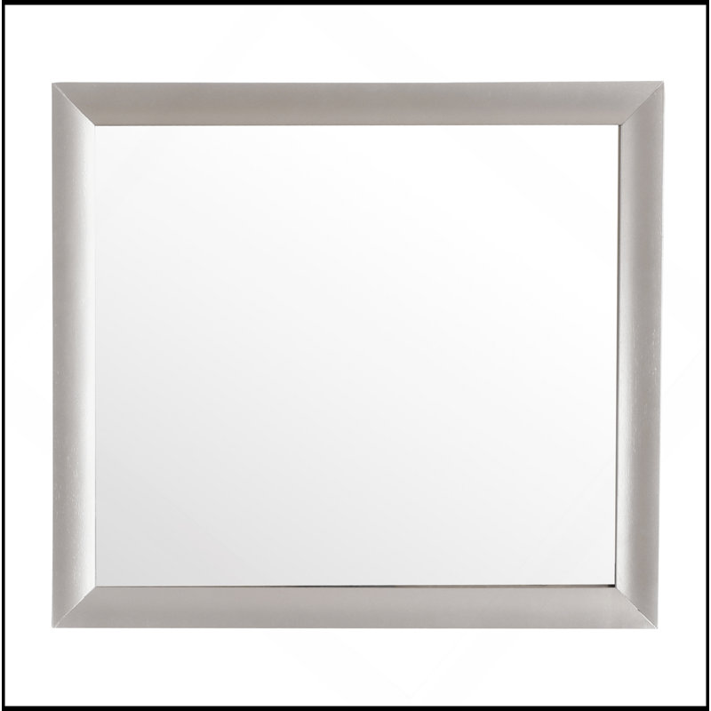 Contemporary Silver Wall Mirror, Champagne