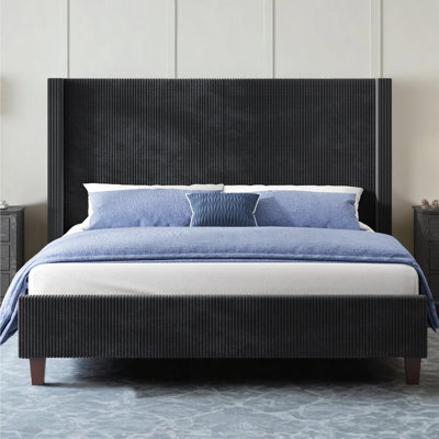 Wauseon Corduroy Upholstered Bed