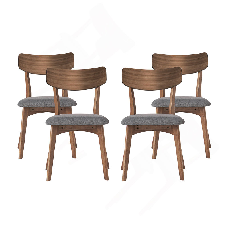 Chaises de salle à manger rembourrées Mid-Century