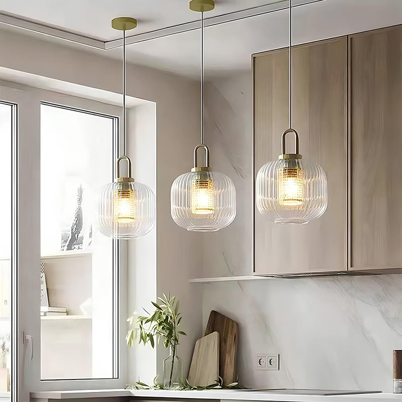 1 - Light Brushed Gold Pendant