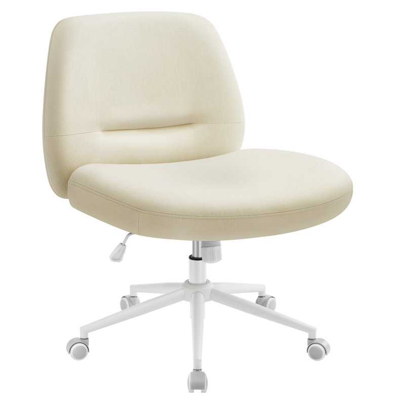 Ruthy Cotton Blend Office Chair, White