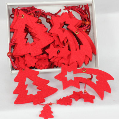 0.18'' Fabric Holiday Shaped Ornament