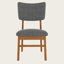 Ensemble de salle à manger 5 pièces de style Mid-Century moderne, table en bois massif et chaises rembourrées, peu encombrant pour la maison et la cuisine