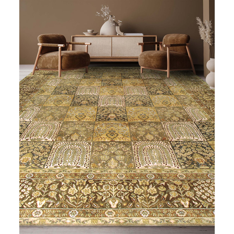Wool Oriental Area Rug, Rectangle 6' x 9'