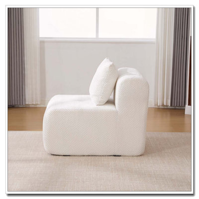 Ensemble de chaises d'appoint modulaires sans accoudoirs avec repose-pieds Cloud