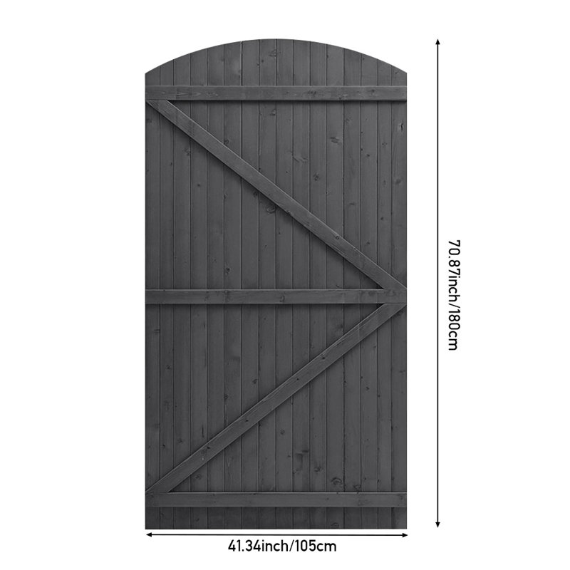 Adelphie Wood Gate, 180cm H x 105cm W x 3cm D