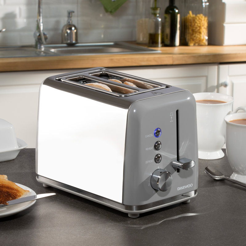 Daewoo Kensington 2 Slice Toaster Grey