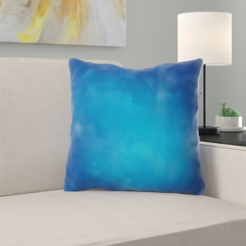 Coussin décoratif aquarelle , Microsuède, Intérieur