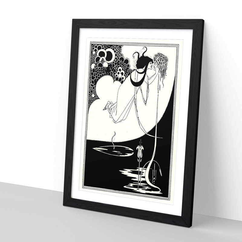 Aubrey Beardsley - Single Picture Frame Print, Black