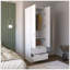 Armoire penderie H 76 po, 2 tiroirs, 1 tablette, blanc Armoire-329430443