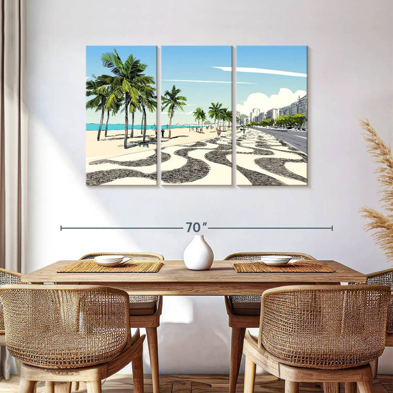 Vue du trottoir Gillard Copacabana, H 36 po x l 57 po