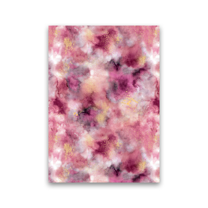 Smoky Marble Watercolor Pink - Print, No Framed, 42cm H x 30cm W x 1cm D