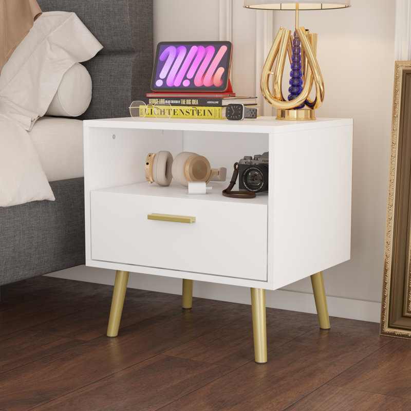 Itoro 19.5'' W Nightstand, White