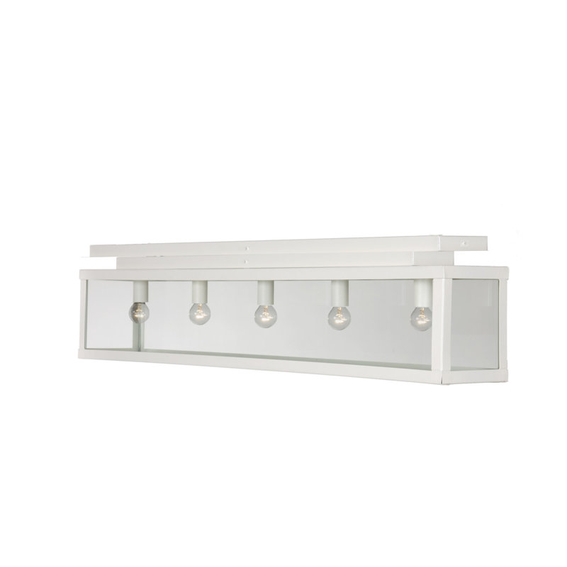 Sebastien Flush Mount, Frosted White Metal